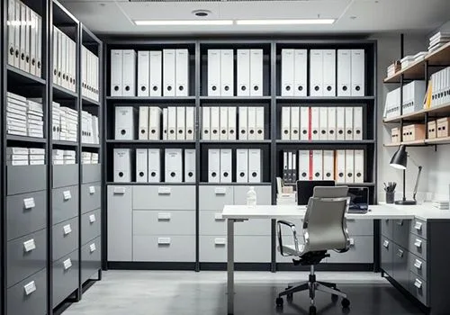 Archivo y almacén de oficina