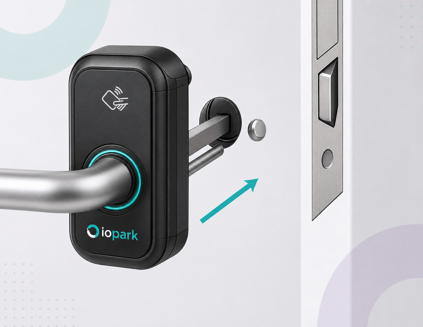 Paso 2 introducir cerradura compacta L730-EU en el hueco de la puerta