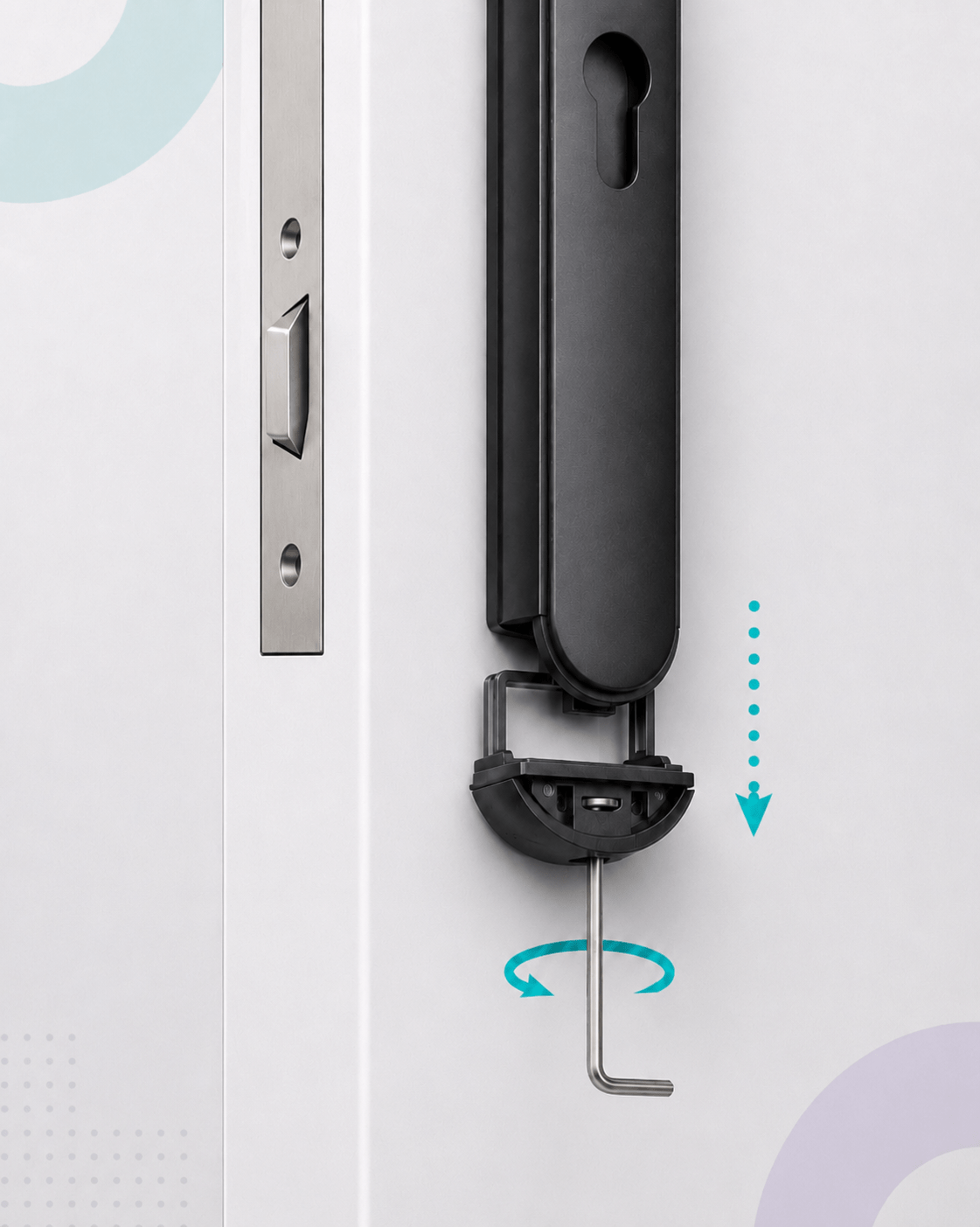 Paso 11 instalación cerradura inteligente IOPark L700: extraer soporte de batería