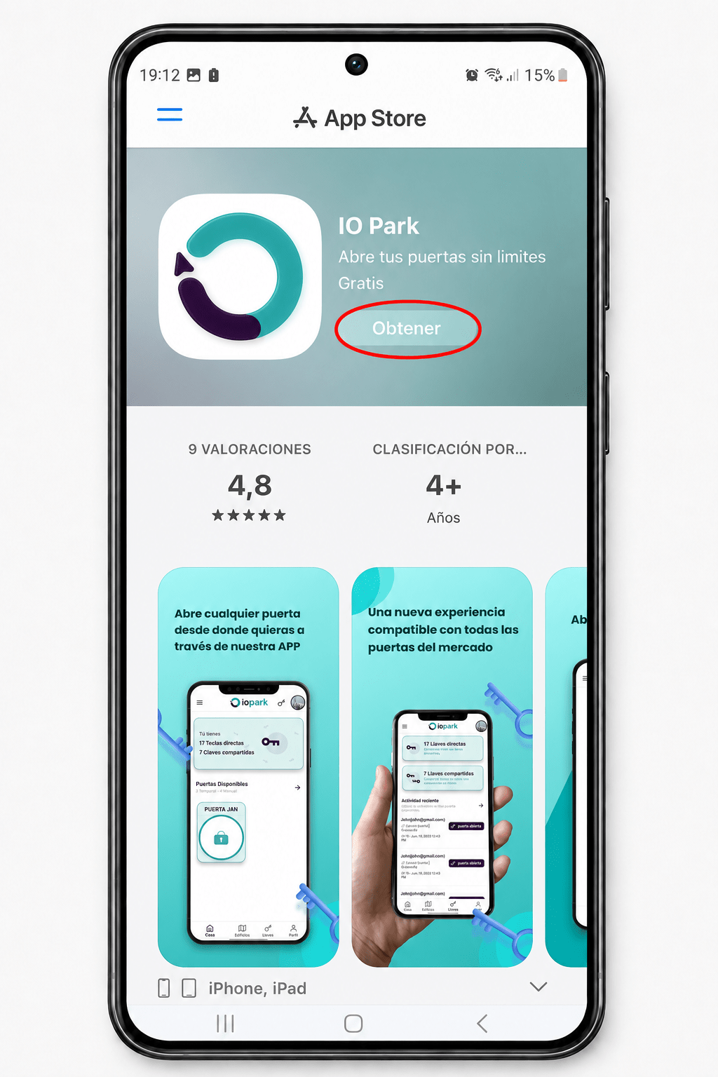 Descargar app IOPark desde App Store para iPhone