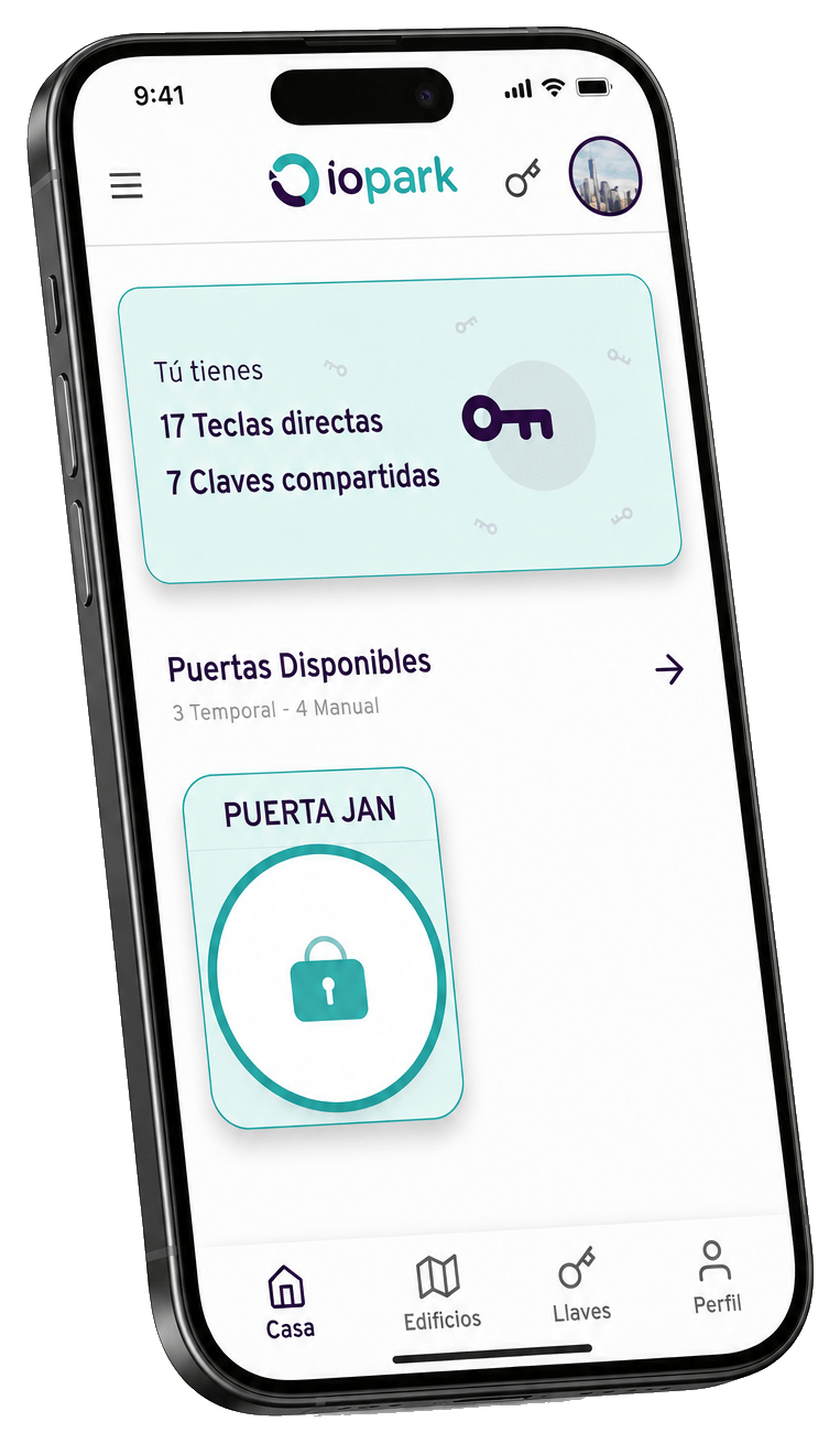 App móvil IOPark para cerradura inteligente C760